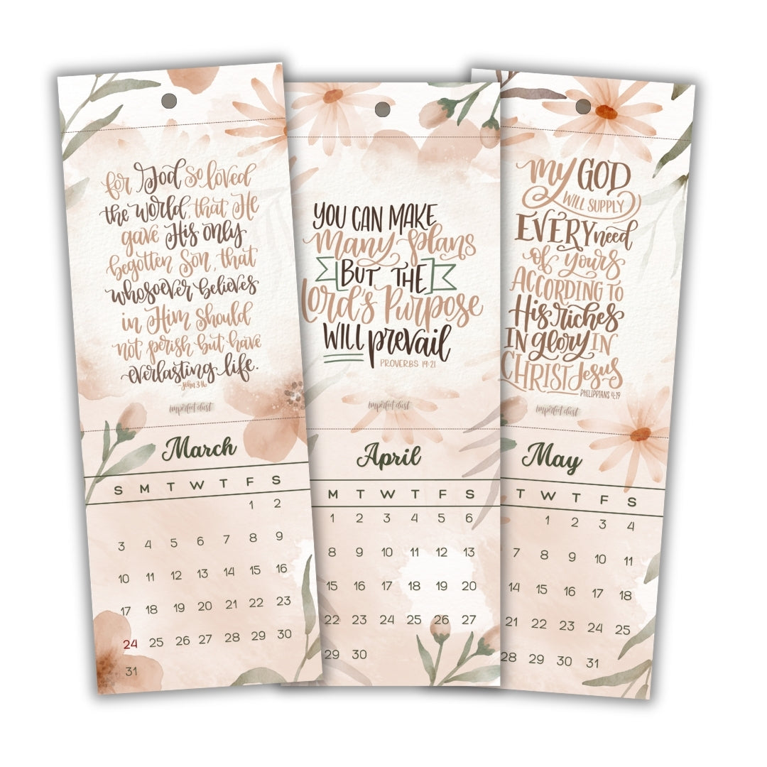 2024 Hand Lettered Scripture Card Calendar Imperfect Dust