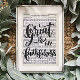 Great Is Thy Faithfulness Hymn Wall Art