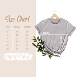 Imperfect Dust Shirt Size Chart from small to 3XL