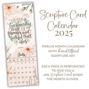 2025 Hand Lettered Scripture Card Calendar